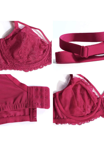 Pretty In Petals Unlined Strappy Lace Bra
