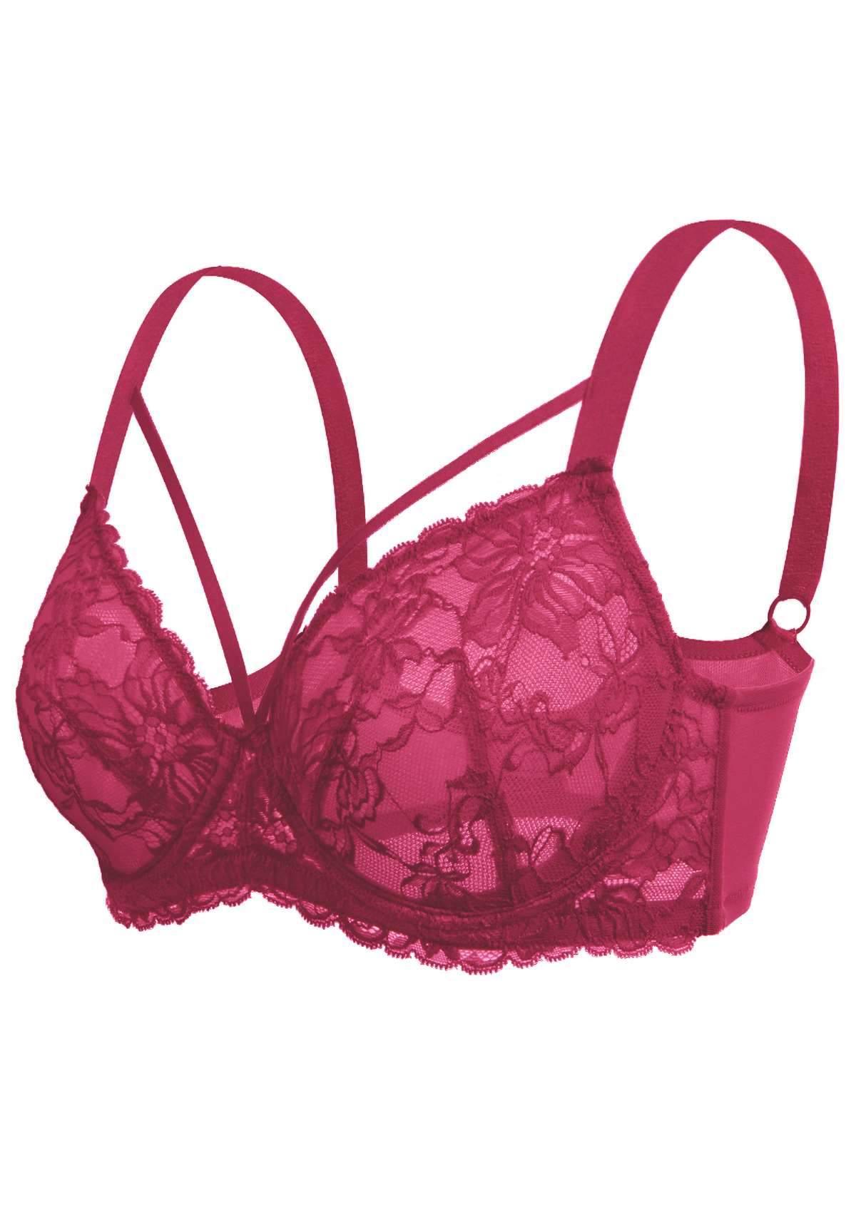 Pretty In Petals Unlined Strappy Lace Bra