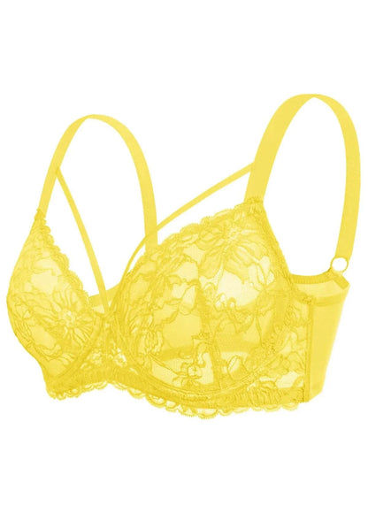 Pretty In Petals Unlined Strappy Lace Bra