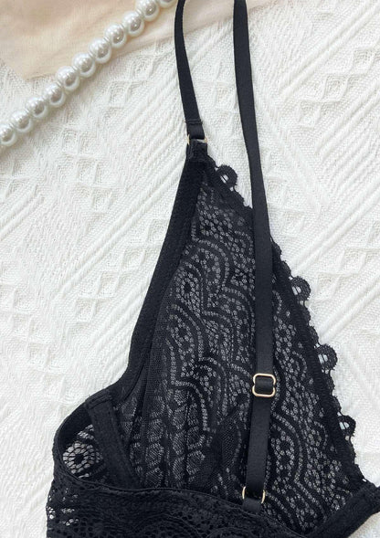 MOMSHIP Unlined Underwire Lace Low Back Teddy