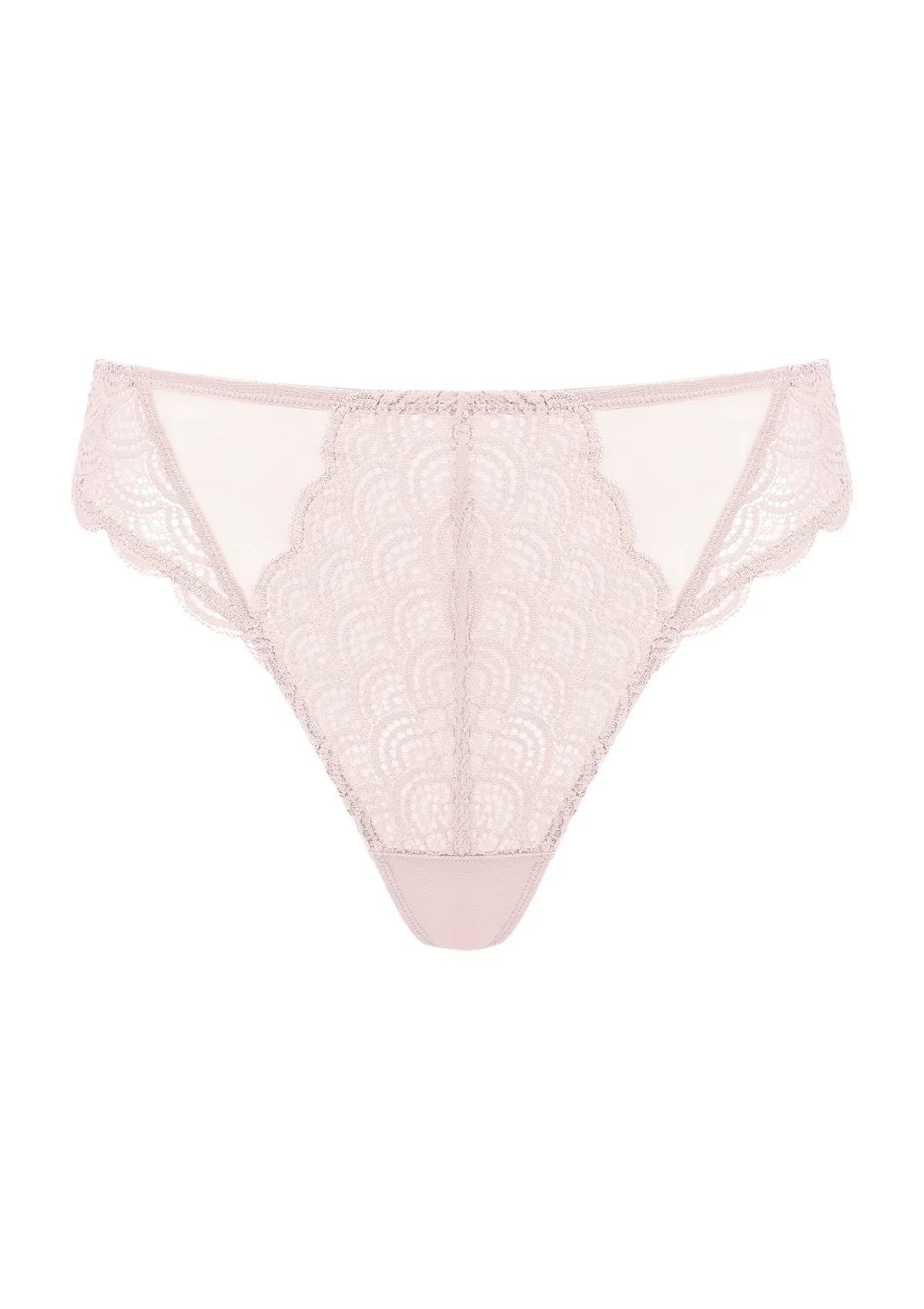 Mermaid Scales High Waist Lace Thong Panty