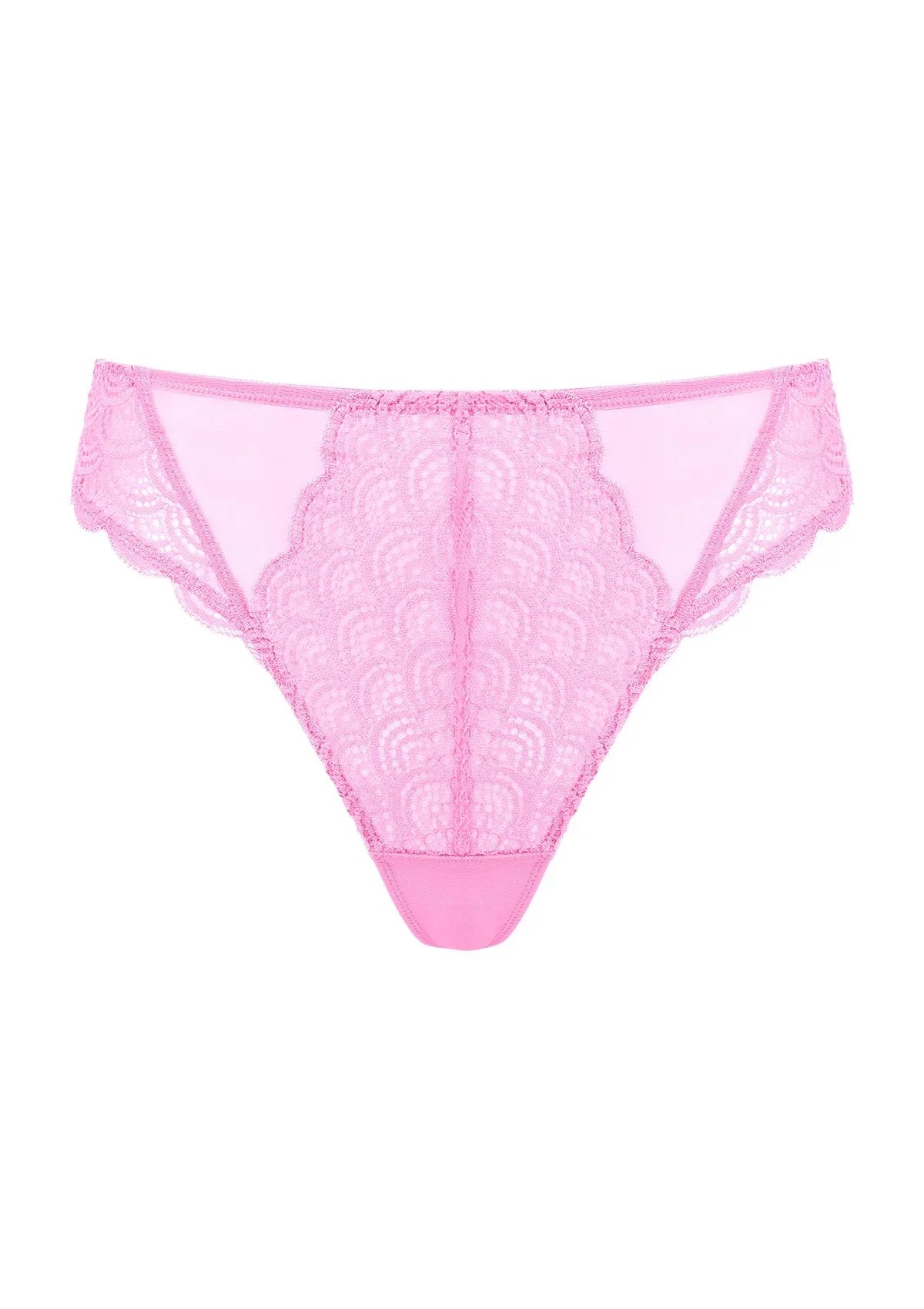 Mermaid Scales High Waist Lace Thong Panty
