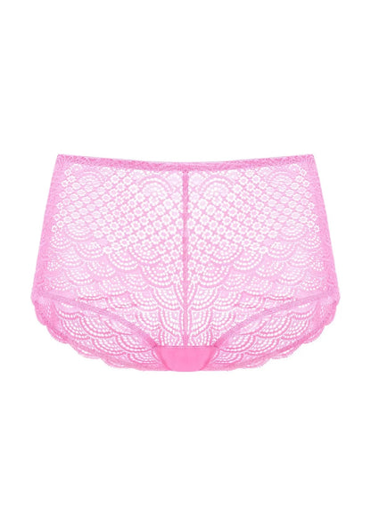 Mermaid Scales High Waist Lace Boyshort Panty