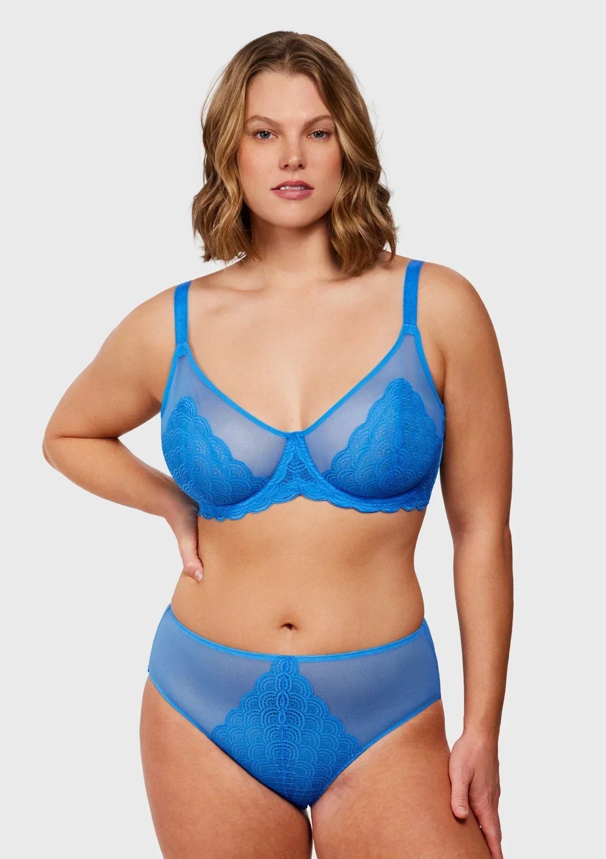 Mermaid Scales Lace Unlined Bra