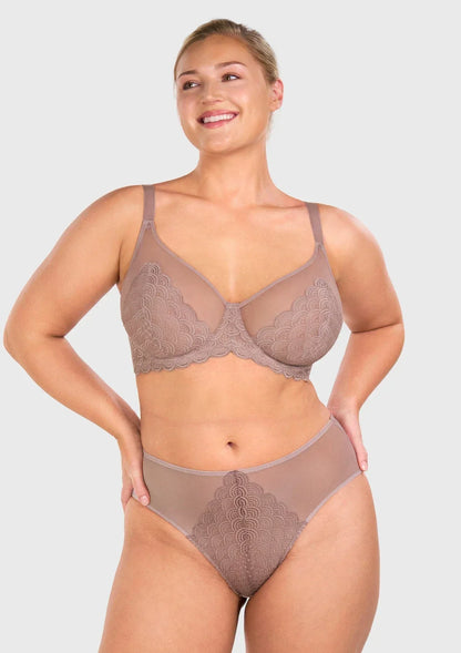 Mermaid Scales Lace Unlined Bra