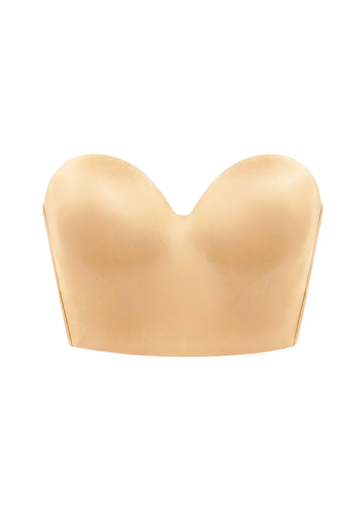 Smooth Satin Longline Strapless Corset Bra