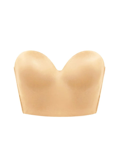 Smooth Satin Longline Strapless Corset Bra