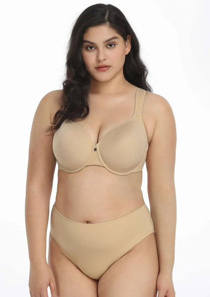 Patricia T-shirt Beige Lightly Padded Underwire Minimizer Bra