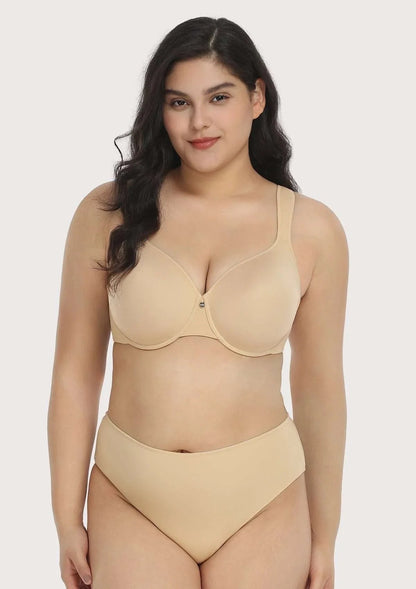 Patricia T-shirt Beige Lightly Padded Underwire Minimizer Bra