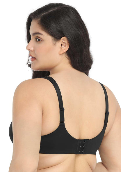 Patricia T-shirt Black Lightly Padded Underwire Minimizer Bra