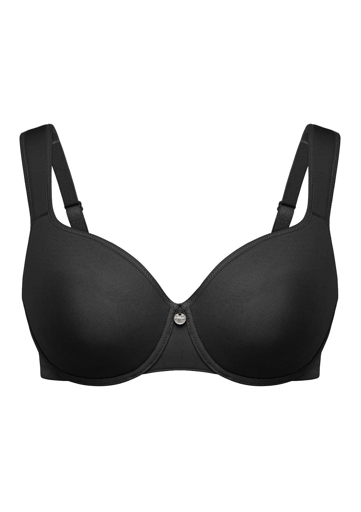 Patricia T-shirt Black Lightly Padded Underwire Minimizer Bra