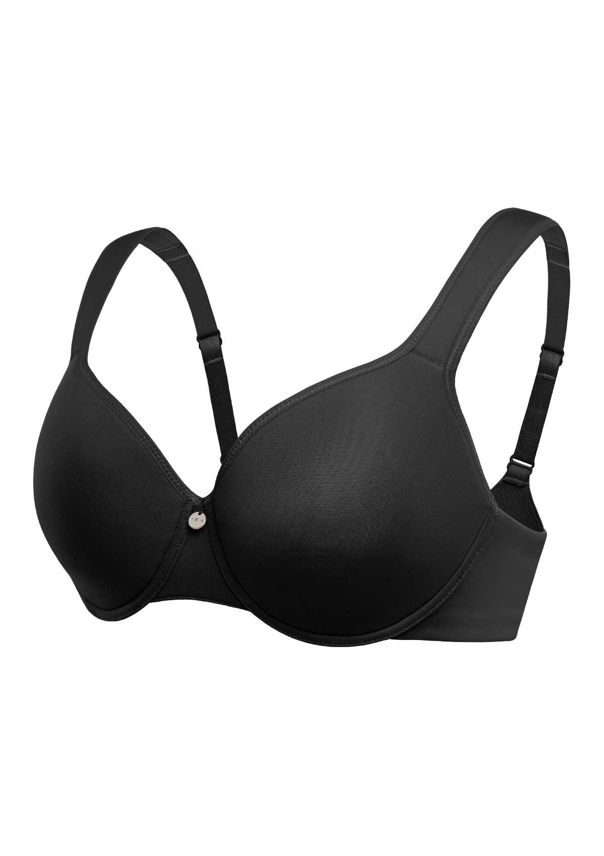 Patricia T-shirt Black Lightly Padded Underwire Minimizer Bra