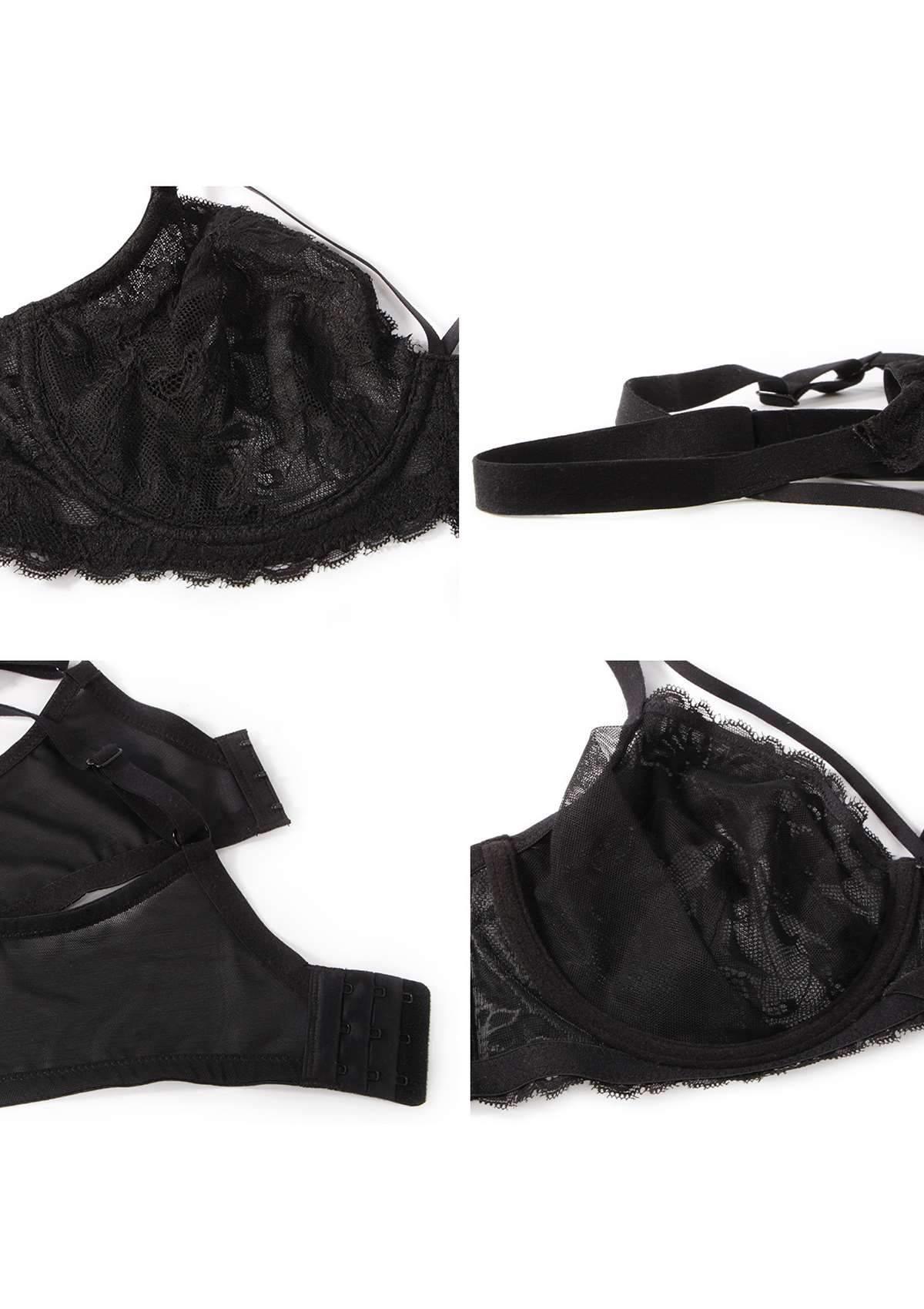 Pretty In Petals Unlined Strappy Lace Bra