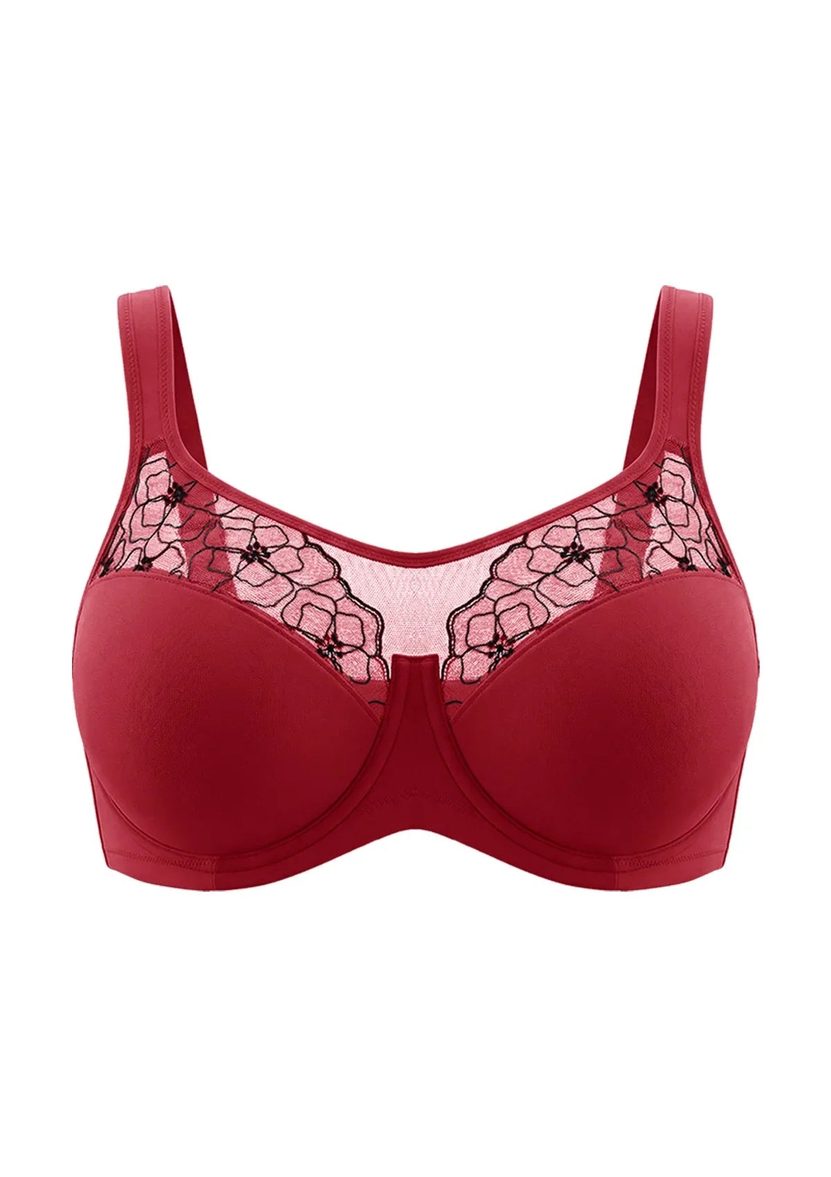 Dahlia Embroidered Lace Full Coverage Unlined Bra