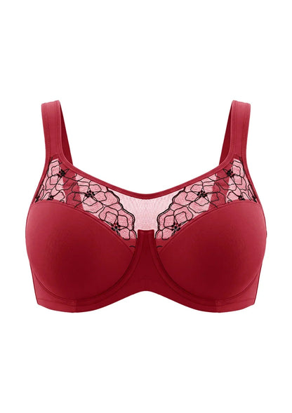 Dahlia Embroidered Lace Full Coverage Unlined Bra