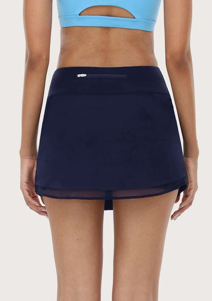 LEAPX Agile High Waisted Tennis Sports Skirt