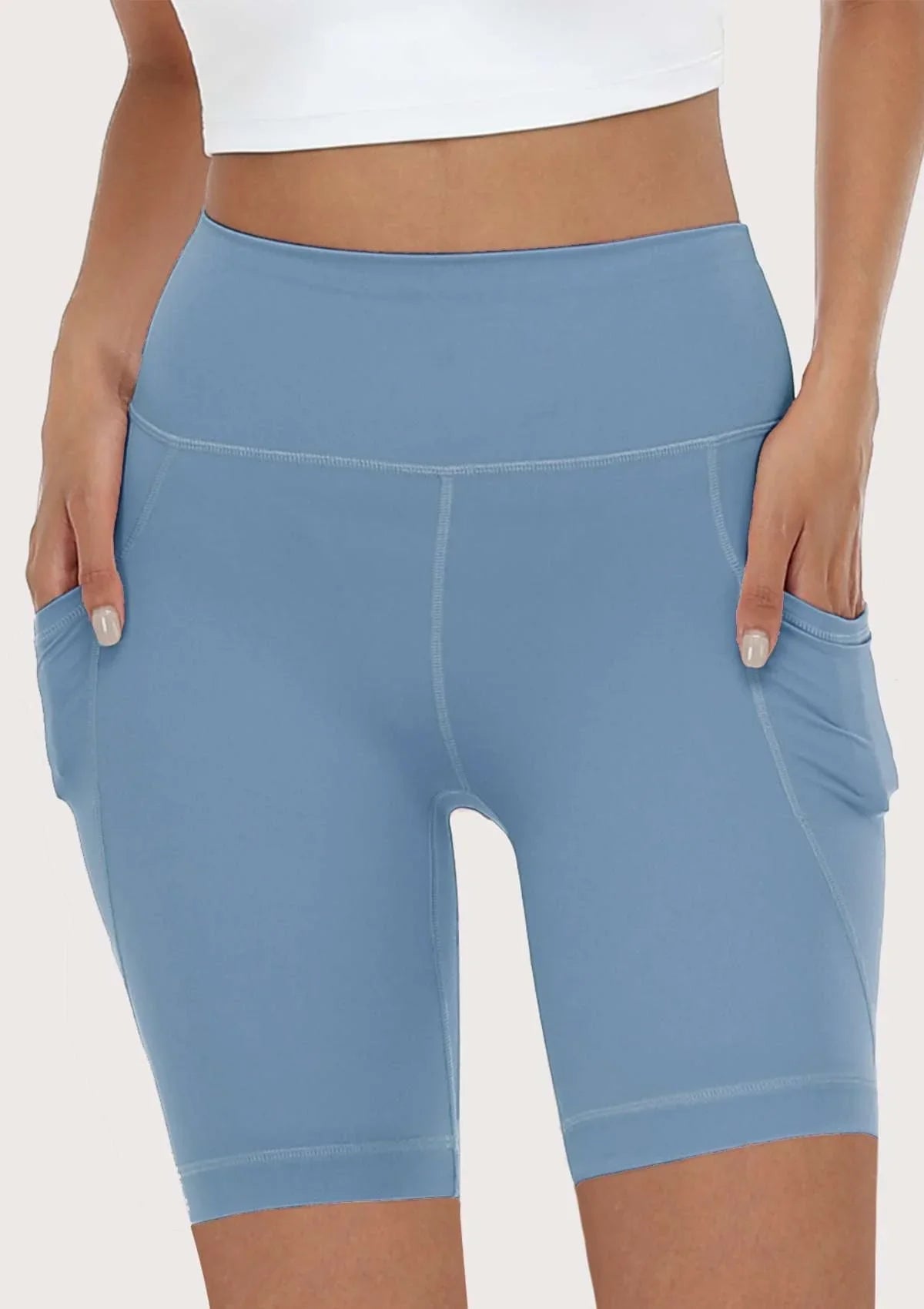 LEAPX Fluent High-Waist Sports Bike Shorts