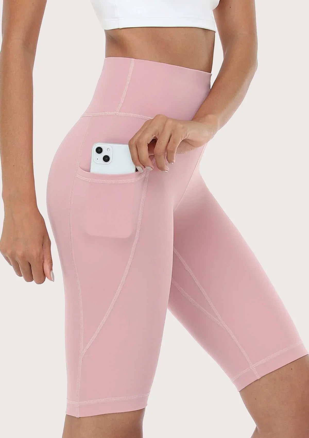 LEAPX Fluent High-Waist Sports Bike Shorts
