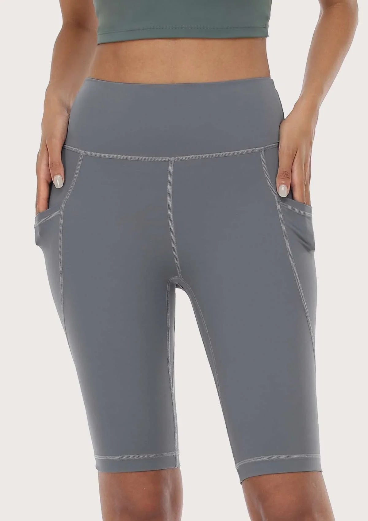 LEAPX Fluent High-Waist Sports Bike Shorts