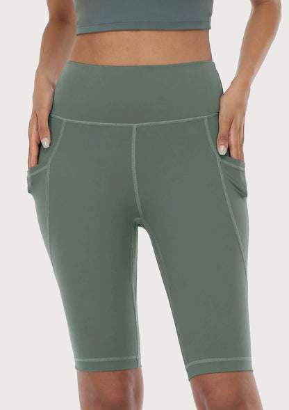 LEAPX Fluent High-Waist Sports Bike Shorts