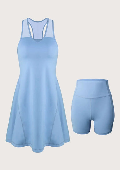 On The Move Sports Dress With Shorts Set