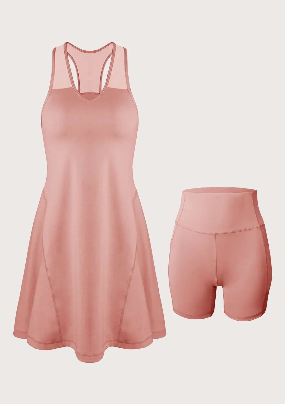 On The Move Sports Dress With Shorts Set