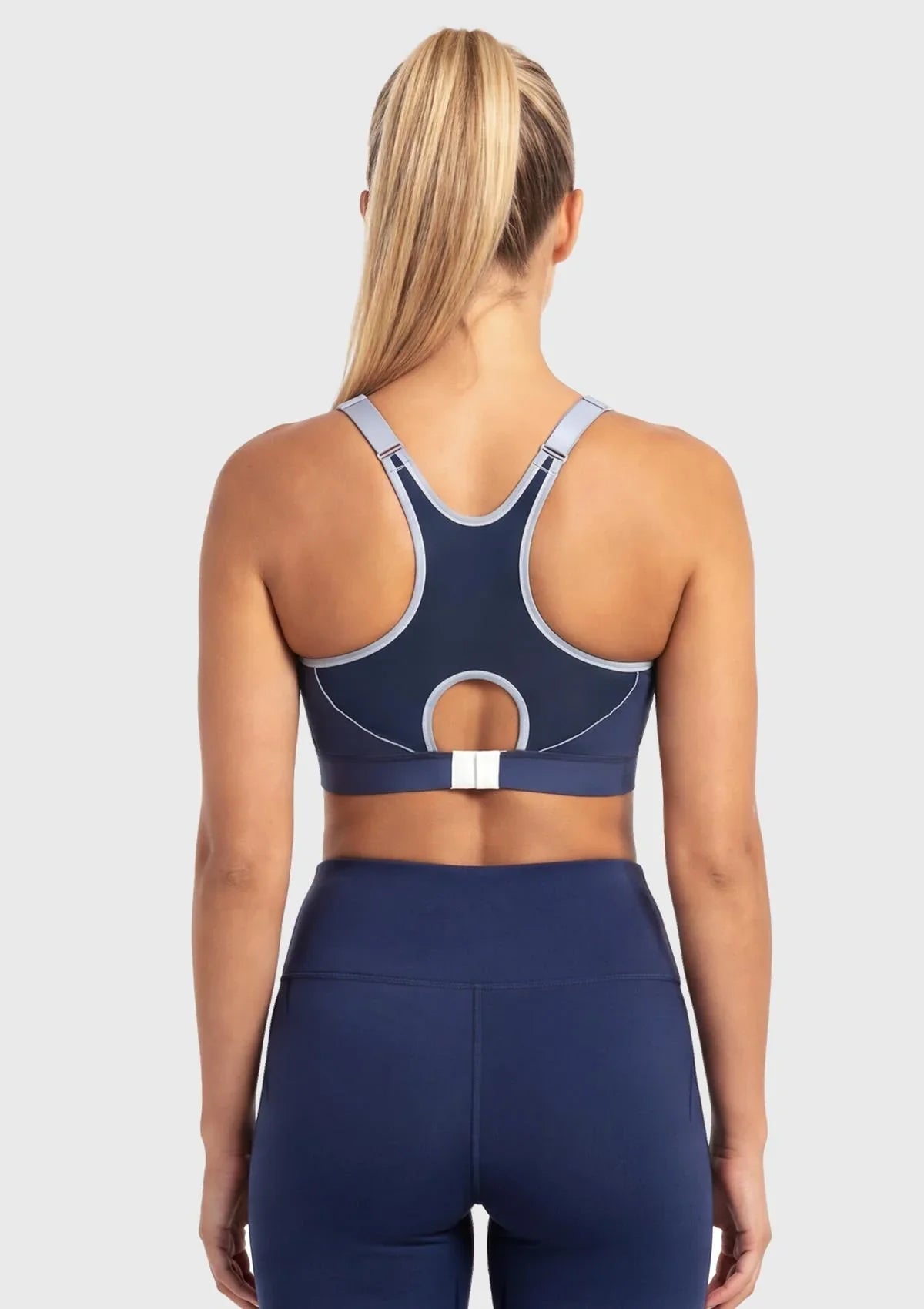Speed Race Plus Size Front-Zip High Impact Sports Bra