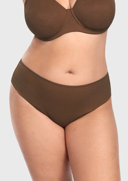HSlA Joan Comfortzone Full Coverage High-Rise Bikini Underwear Soft Stretch Panties Lingerie