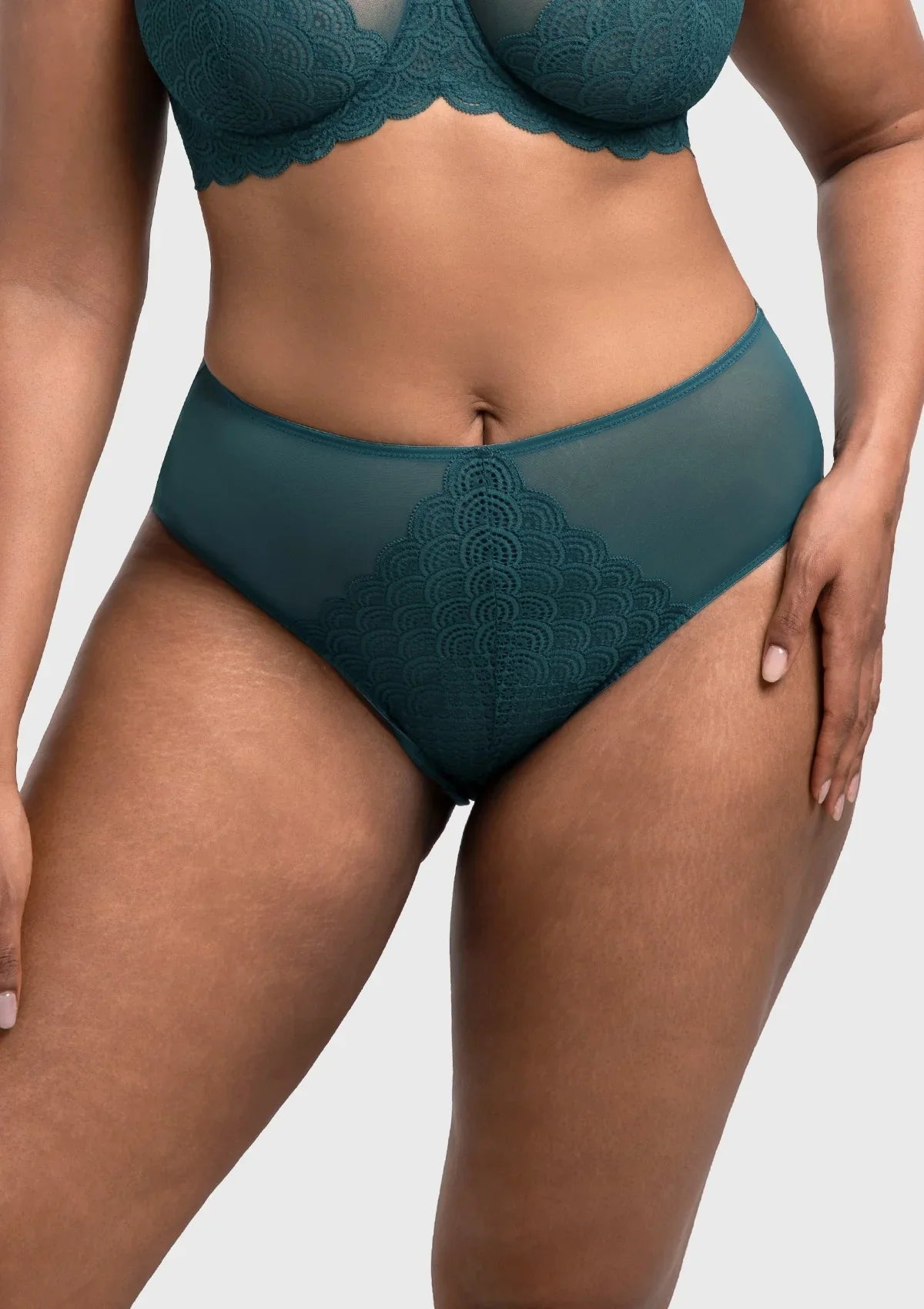Mermaid High-Rise Lace Brief Underwear