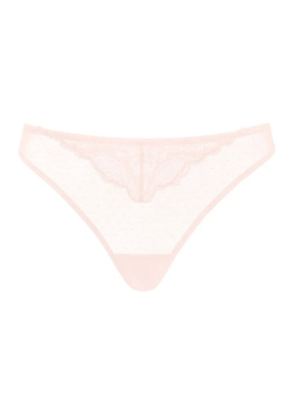 Enchante Floral Lace Sheer Mesh Back Thong Undewear