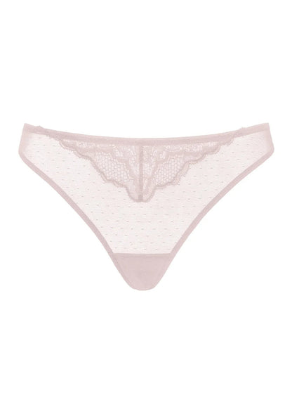 Enchante Floral Lace Sheer Mesh Back Thong Undewear