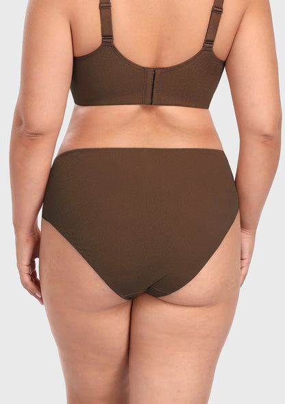 HSlA Joan Comfortzone Full Coverage High-Rise Bikini Underwear Soft Stretch Panties Lingerie