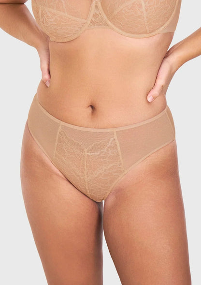Enchante High-Rise Lace Brief Underwear