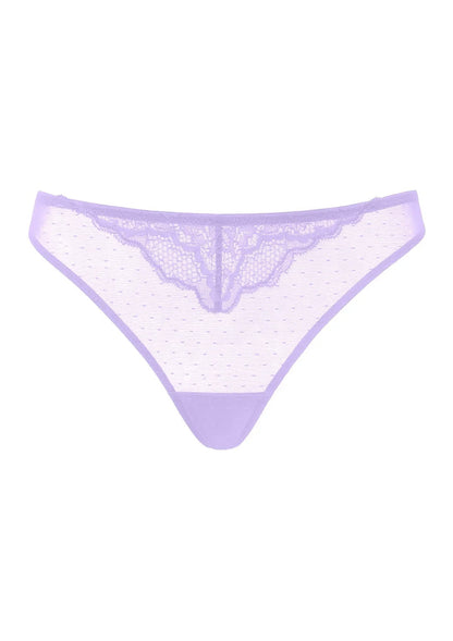 Enchante Floral Lace Sheer Mesh Back Thong Undewear