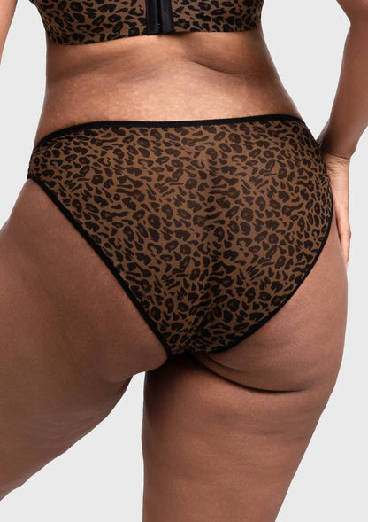 HSIA Leopard Wild High Stretch Briefs Soft Breathable Mesh Panty