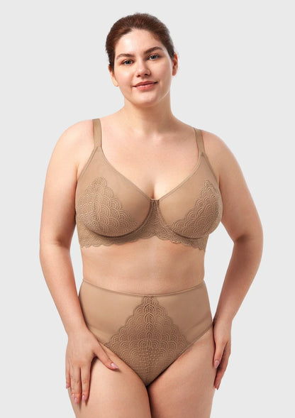 Mermaid Scales Lace Unlined Bra