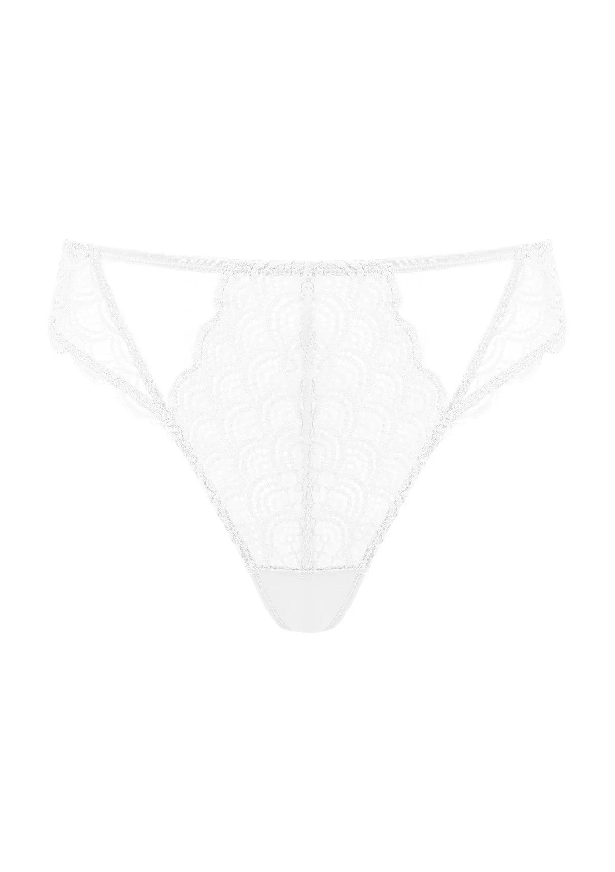 Mermaid Scales High Waist Lace Thong Panty