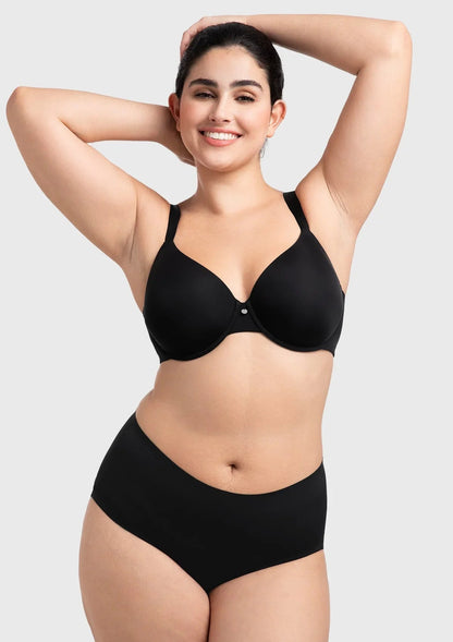 HSIA Miya SoftSense Comfort Lightly Lined T-shirt Back Smoothing Underwire Plus Size Bra Everyday Bra