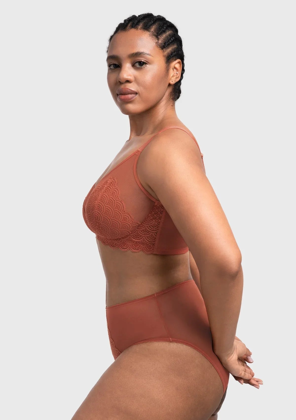 Mermaid Scales Lace Unlined Bra