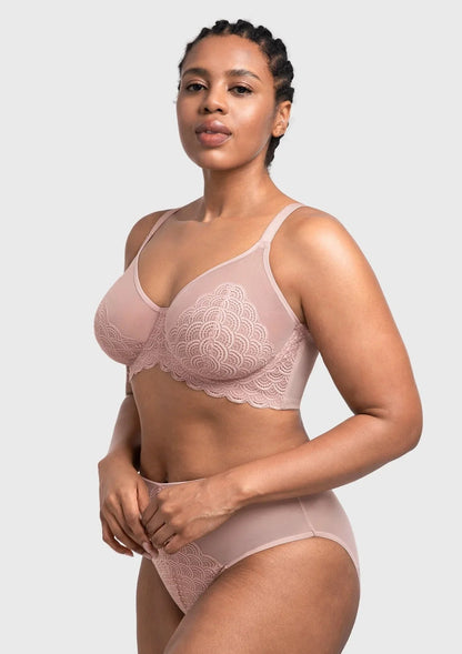 Mermaid Scales Lace Unlined Bra