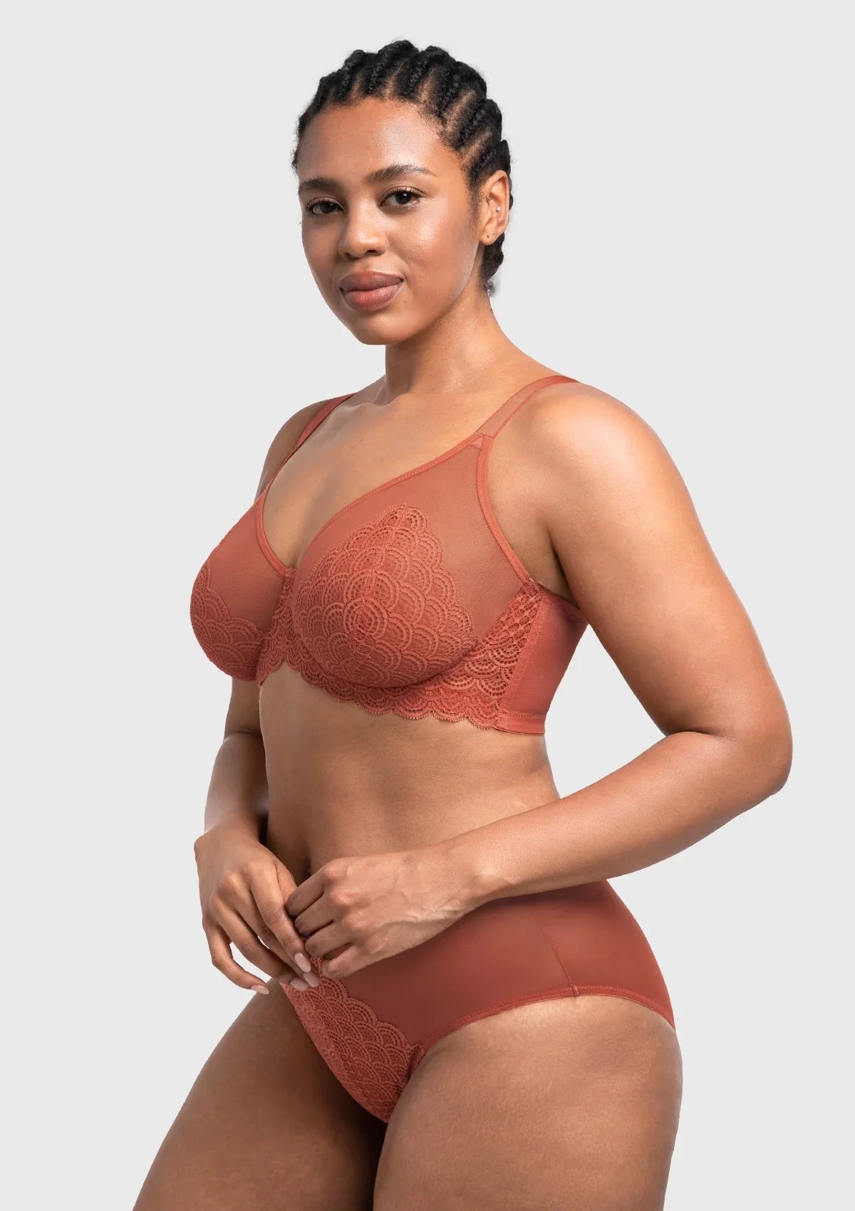 Mermaid Scales Lace Unlined Bra