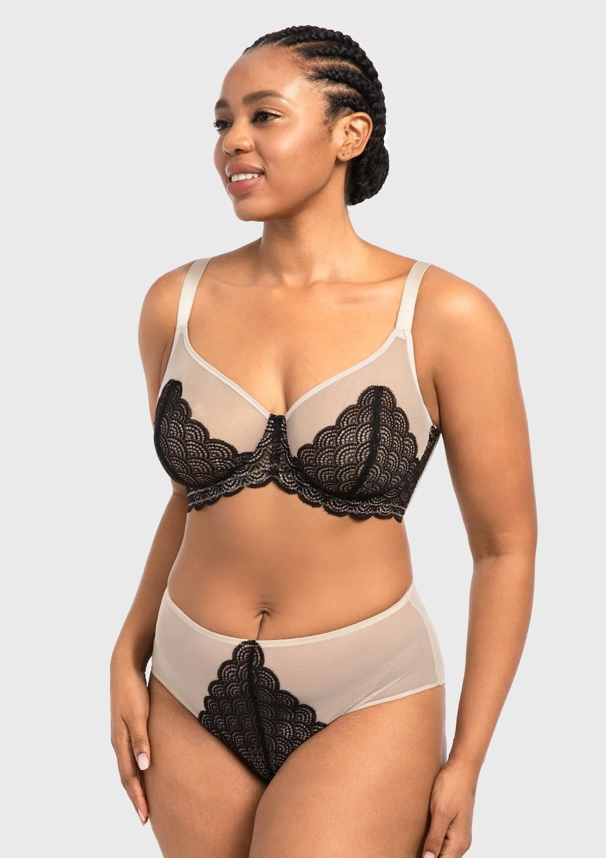 Mermaid Scales Lace Unlined Bra