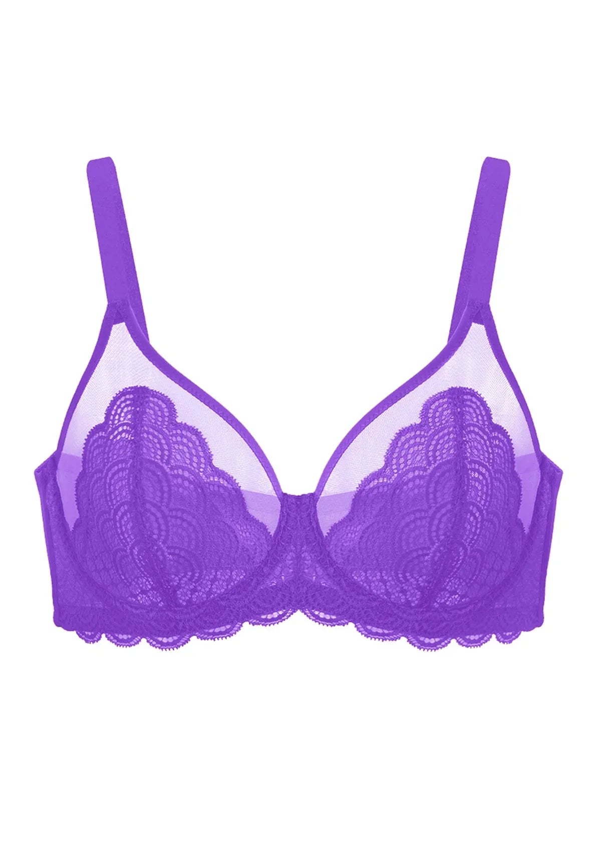 Mermaid Scales Lace Unlined Bra