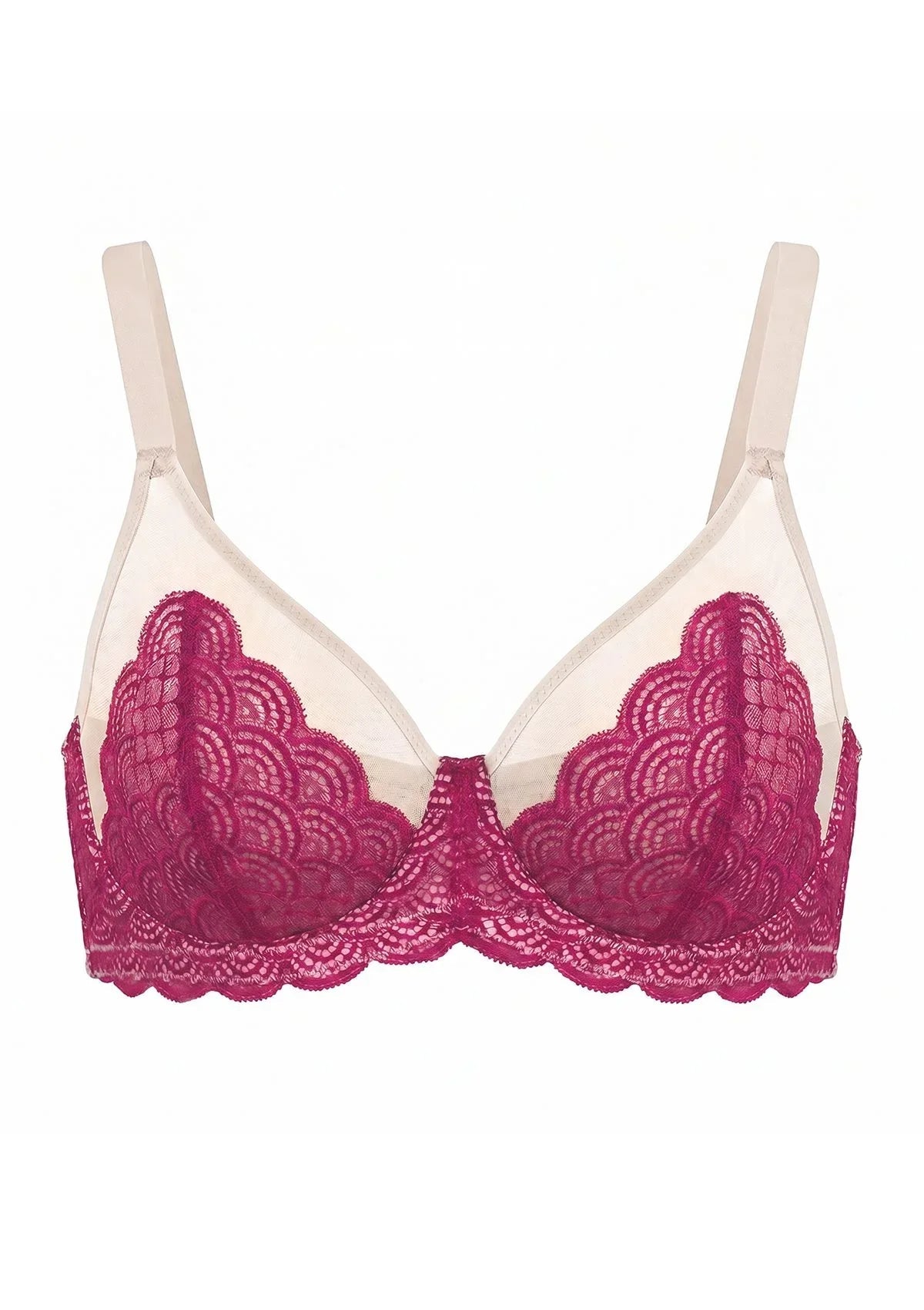 Mermaid Scales Lace Unlined Bra