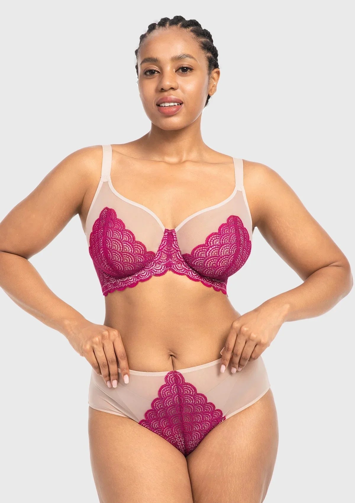 Mermaid Scales Lace Underwire Bra