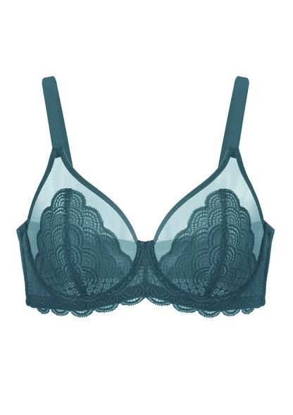 Mermaid Scales Lace Underwire Bra