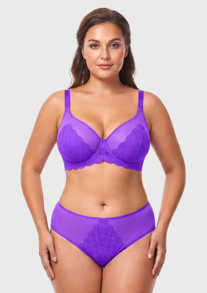 Mermaid Scales Lace Underwire Bra