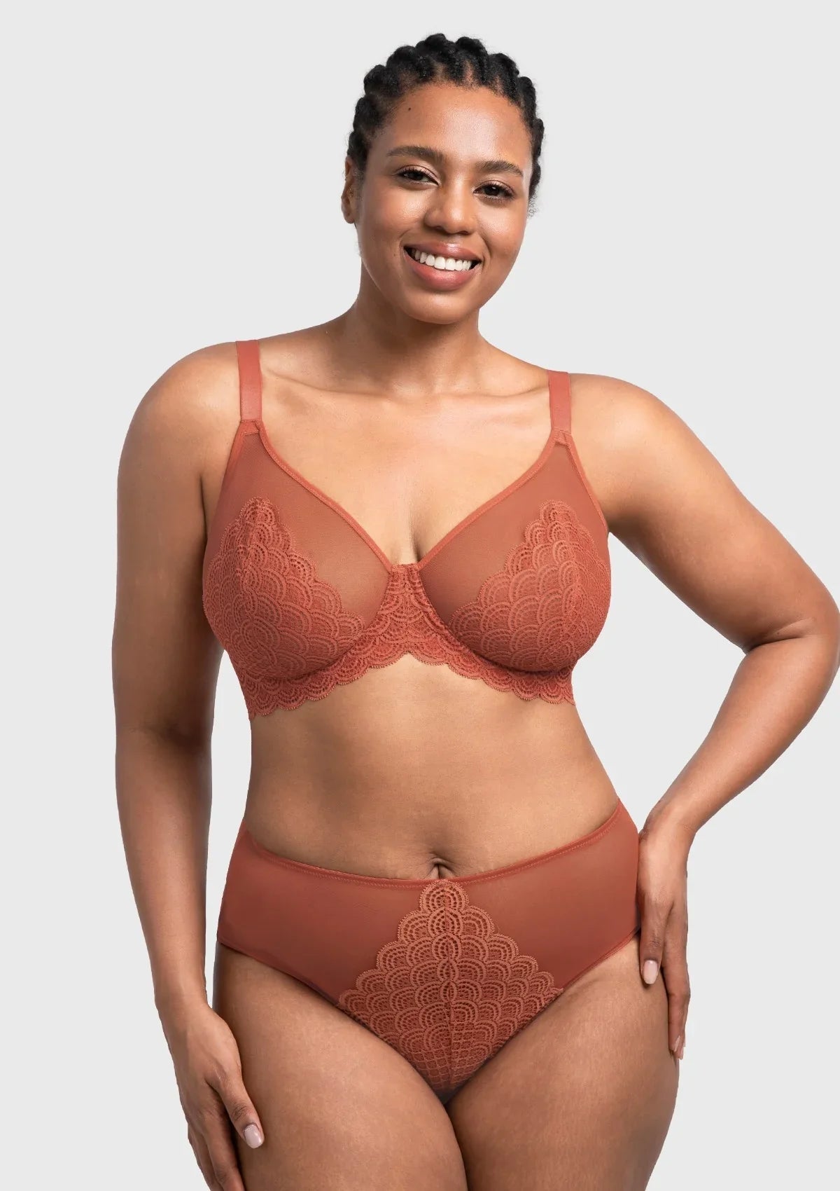 Mermaid Scales Lace Unlined Bra