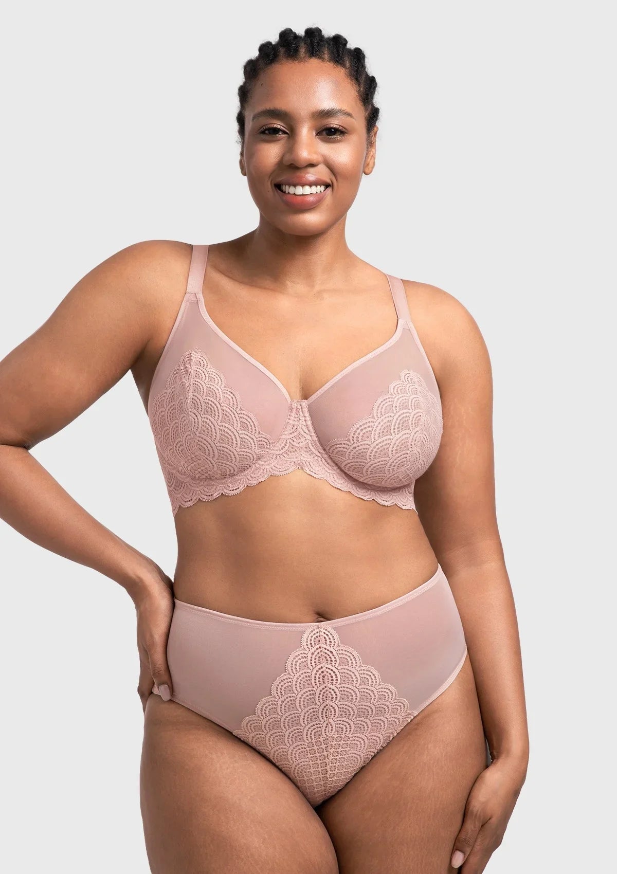 Mermaid Scales Lace Unlined Bra