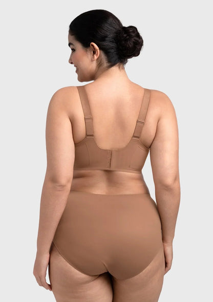 Songful Plus Size Seamless Wireless Supportive Full Coverage Mesh Crossover Bra